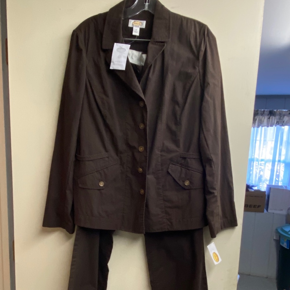 Talbots Brown Casual Stretch  Suit 12